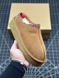 Slippers de peles feminino slippers de pele cl￡ssica Ultra mini plataforma bota tasman slip-on les petites camur￧a l￣ mistura conforto winter wggs designer uggity booti u162#