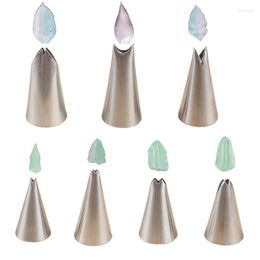 Baking Tools 7pcs Leaf Tip Sets Stainless Steel Icing Piping Nozzles Tips Pastry For Cake Decorating Bake