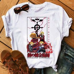 Men's T Shirts Fullmetal Alchemist Tshirt Shirt Men Graphic Casual Anime 2022 Funny Clothes Vintage