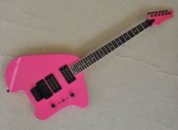 Pink Electric Guitar with HUmbuckers Floyd Rose Rosewood Fretboard Can be Customised