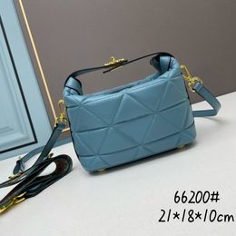 2023 new sell Triangle embroidery shoulder bags soft genuine leather crossbody handbag 10A mirror quality luxury designer brand tote handbags hobo 66200#