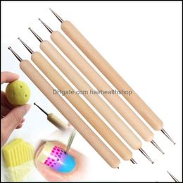 Dotting Tools Set Of 5Pcs Nail Art Ball Embossing Stylus Tracing Tool For Ding Tip Clay Scpting Drop Delivery Health Beauty Salon Dhc6B