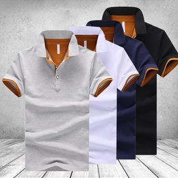 Men's Polos Men Polo Shirts Short Sleeve Breathable Male Cotton Tee Shirt Brand Summer Turn Down Mens Sportswear Tops Plus Size