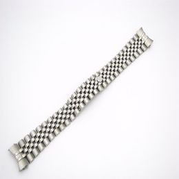 CARLYWET 20mm 316L Stainless Steel Jubilee Silver TwoTone Gold Wrist Watch Band Strap Bracelet Solid Screw Links Curved End324T