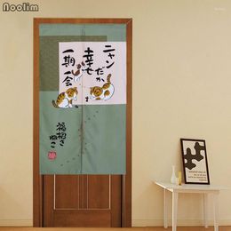 Curtain NOOLIM 150cm X 85cm Playing Fun Kitten Cloth Japanese Doorway Polyester Fiber El Bathroom Kitchen Decor Home Textile