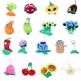 Birthday Party Gifts 15-20cm Plush Plant Fruit Shaped Toy Cherry Bomb Sunflower Cartoon Plush Dolls Christmas Valentine Day Decor