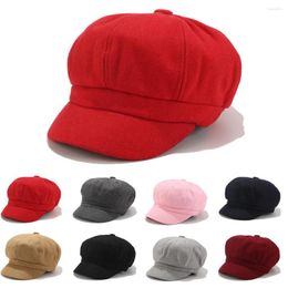 Berets Vintage Women Hats Comfy Simple Winter Solid Hat Beret Cap Korean Painter Sboy Ropa Mujer Invierno 2022