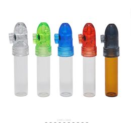 Smoking Pipes New plastic bullet snuff bottle portable acrylic pipe large