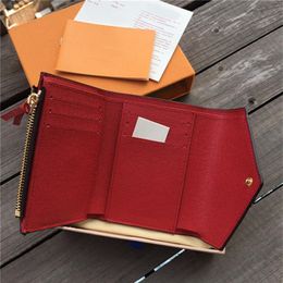 Low Whole Luxury Designer Three-fold Doudou Wallet Coin Purse Woman Fashion Multiple slots Mini Purses Card Holder Bags 276O