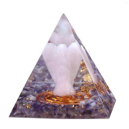 Jewelry Pouches Guardian Angel Orgone Pyramid With Natural Crystal Tumbled Stones Orgonite Energy Generator For Protection Healing Home