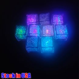 Led Polychrome Flash Party Lights Glowing Ice Cubes Blinking Flashing Decor Light Up Bar Club Wedding usastar