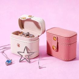 Mini Jewellery Box Simple Portable Jewellery Case Earrings Ring Storage Boxes Travel Organiser Display Cases Gift Packing