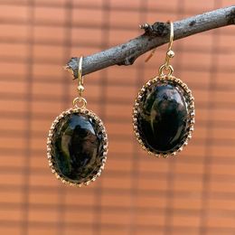 Dangle Earrings High End For Women Aquatic Plant Onyx Teardrop Earring Bold Elegant Jewellery Wholesale 4UN-E034