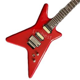 Lvybest Electric Guitar Custom Irregular Red Special Body in Red Colour Accept Customised Bass AMP Peda