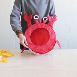 Storage Boxes Great 2 Colours Bath Toys Bag High Capacity Space-Saving Cartoon Crab Wall Hanging Bathtub Holder With Suction Cup