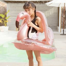 Life Vest Buoy Flamingo Inflatable Circle Baby Infant Float Pool Unicorn Swimming Ring with Sunshade Floating Seat Summer Beach Party Pool Toys T221215
