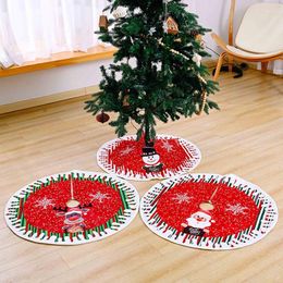 Christmas Decorations 80 80cm Tree Skirt Ornament For Home Bottom Fabric Xmas Navidad Year 2023