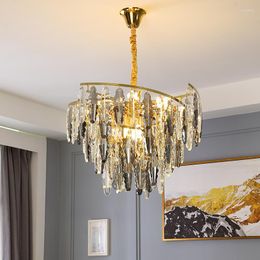 Pendant Lamps Light Luxury Seaweed Crystal Living Room High-end Spiral Bedroom Network Red Chandelier Creative Personality Bar Restaurant