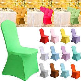 Chair Covers High-end Dining Cover Wedding Party Decoration All-inclusive One-piece Spandex White Elastic