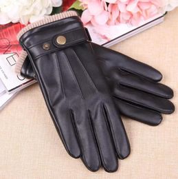 fingerless gloves Mens Gloves Black Winter Warm Mittens Touch Screen Windproof 2023