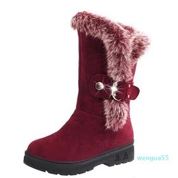 Women Snow Boots Ankle Winter Warm Female Casual Shoes Platform Woman Fur Round Toe Boots Flat Fashion Comfortable171m