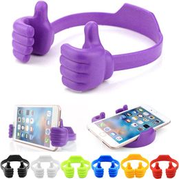 Thumbs-up Cell Phone Holder Adjustable plastic Phone Stand Multi Colours Portable Desktop Stand for iPhone Xiaomi Samsung