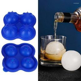 Baking Moulds 4 Hole Ice Cubes Mould Silicone Ball Maker Mould Tray For Home Kitchen Supplies Whiskey Party
