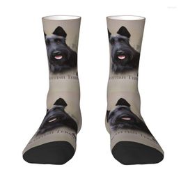 Men's Socks Scottish Terrier Scottie Dog Dress For Men Women Warm Fashion Novelty Crew