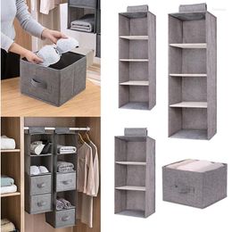 Storage Boxes Wardrobe Hanging Bag Closet Cabinet Organiser Portable Clothes Hangers Holder Pocket Place-Saving Home