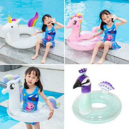 Life Vest Buoy Inflatable Flamingo Kids Baby Swimming Ring Summer Beach Party Pool Toys Swimming Circle Pool Float Seat Accessories T221215