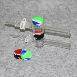 New Hookah Nectar Pipe Kit with 10mm 14mm Male Oil Burner Pipe Thick Pyrex Glass Pipes Silicone Container Reclaimer for Somking