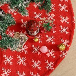 Christmas Decorations 4XFA 48 Inch Tree Skirt Snowflakes Mat Thick Xmas Indoor Outdoor Winter Holiday Party