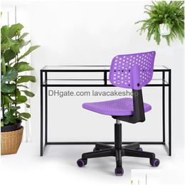 Muebles comerciales stock stock plástico para estudiantes silla de alumno baja sin brazo giratorio ajustable ergononómico en casa informática escritorio hhrah