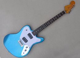 Left Hand Sparkle Blue Electric Guitar with Humbuckers Rosewood Fretboard Can be Customised