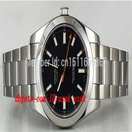 Luxury Wristwatch New Stainless Steel Bracelet 40mm - Black Index Dial - 116400 Sapphire Automatic Mens Men's Watch Watches3337