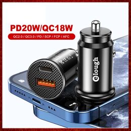 CC196 Cars mobile phone charger PD fast charge USB C Car Chargers QC 3.0 40W 5A Type PD Fast Charging