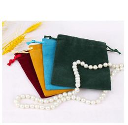 Velvet Drawstring Jewellery Pouches Bags Velour Storage Pouches for Dice Jewelrys Bag 8x10 CM/3.14"x3.93"