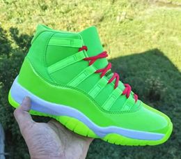 With Box Basketball Shoes Men jumpman 11s Fluorescent green Trainers Sport Sneakers Size 6 6.5 7 7.5 8 8.5 9 9.5 10 10.5 11 11.5 12 12.5 13 13.5