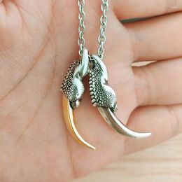 Pendant Necklaces Design Dragon Claw Retro Ethnic Punk Beast Necklace Personality Men's Cycling Party Leisure Jewellery Gift