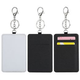 PU Leather DIY Custom Sublimation Blank Products Bus Bank Card Holder Pendant Keychain Key Chain For Sublimation B223