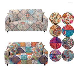 Chair Covers Elastic Mandala Print Sofa Cover For Living Room Stretch Slipcovers Sectional Couch L Shape Armchair