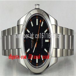 Luxury Wristwatch New Stainless Steel Bracelet 40mm - Black Index Dial - 116400 Sapphire Automatic Mens Men's Watch Watches256H