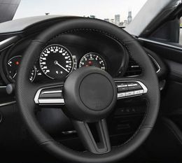 Customised Car Steering Wheel Cover Leather Braid Car Accessories For Mazda 3 Axela 2020 Mazda 6 Atenza 2020 CX-5 CX5 2020 CX-9