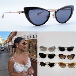 Designer Cat Eye Sunglasses VLS-102A Mens and Womens Luxury Brand Metal Frame Casual Versatile Holiday Travel Glasses Band Original Box 102A