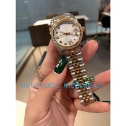 Fashion womens watch Roman drill at 6 o'clock 31mm datejust Aisa automatic movement jubilee two tone Stainless steel sapphire glass wristwatch original box