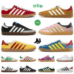 OG Samba Gazelle Designer Shoes Mens Womens Top Top Low Pink Velvet Beige Brown Navy Blue Greed Yellow Gold Black и White Weles Bonners Tennis Trianers Trianers US 12
