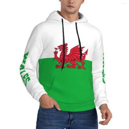 Men's Hoodies Wales 3D Country Flag Print Custom Name Number Men Soccer Sweatshirt Women Hip Hop Streetwear Tracksuit Clothing