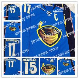 College Hockey Wears Nik1 Custom 2009-10 Vintage 17 Ilya Kovalchuk Atlanta Thrashers Hockey Jerseys Men's 15 Dany Heatley Stitched Ice Jersey Size S-4XXXL
