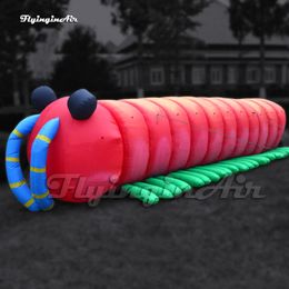 Large Red Inflatable Caterpillar Balloon Cartoon Animal Model Long Body For Park Decoration