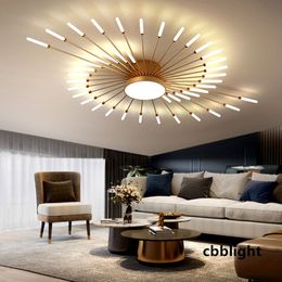 LED Firework Chandelier Lamps For Living Room Bedroom Modern Ceiling Chandeliers Dining Room Hanging Lamp Home Decor Creative Fixtures LRS020